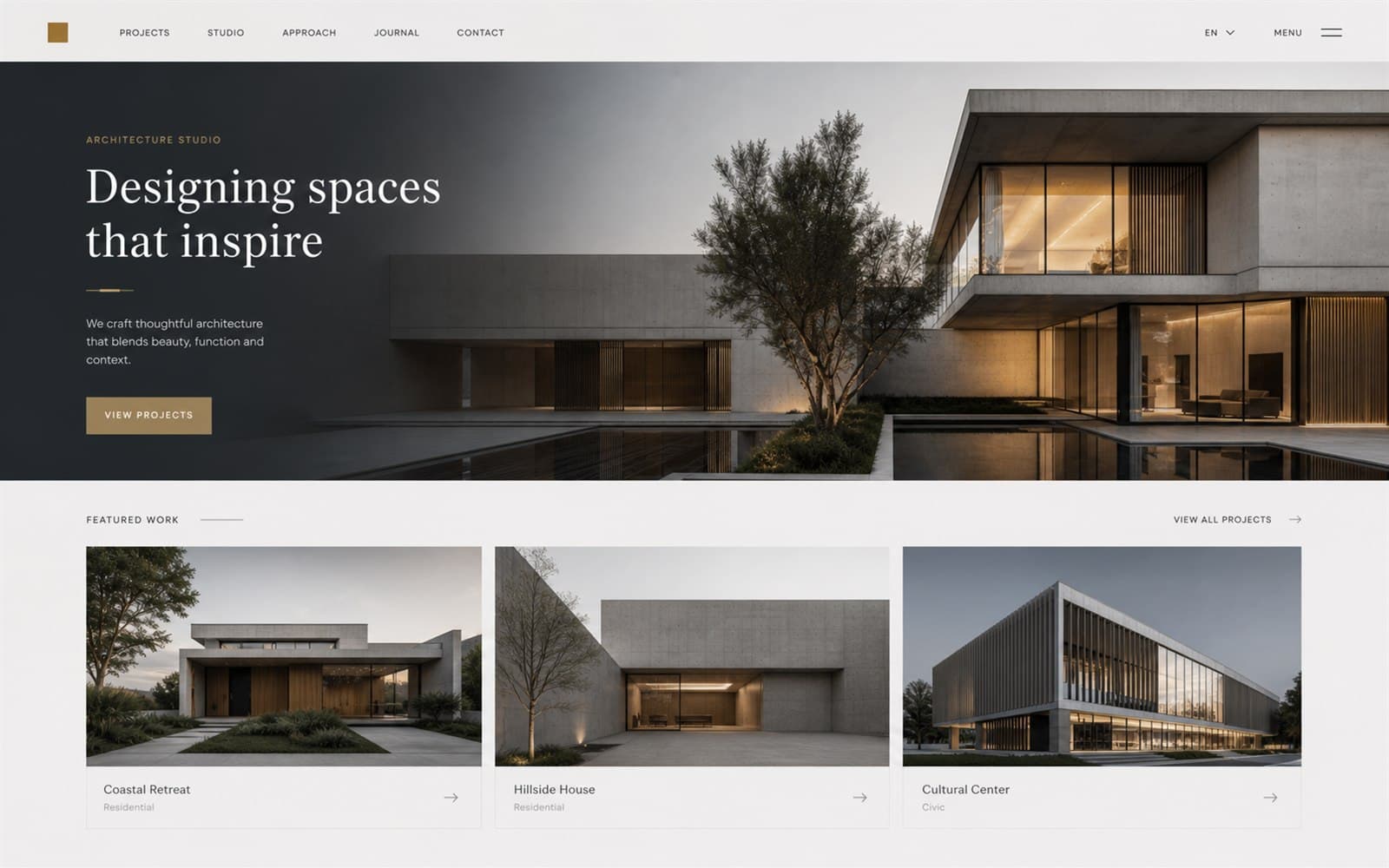 Site vitrine architecture