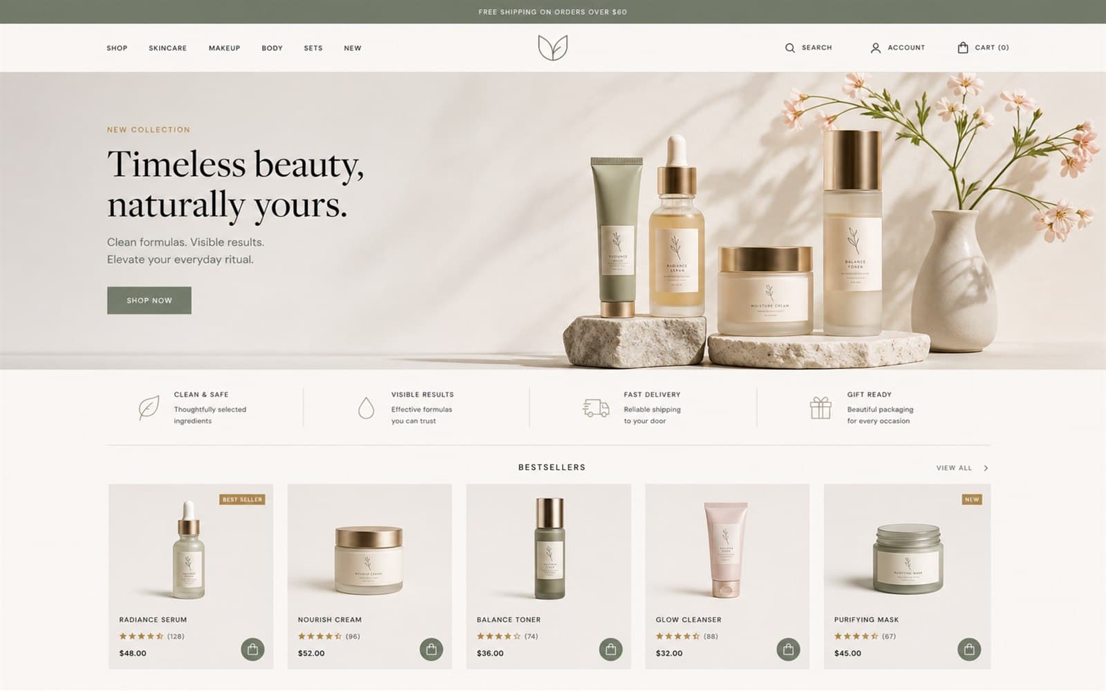 Boutique cosmétique premium