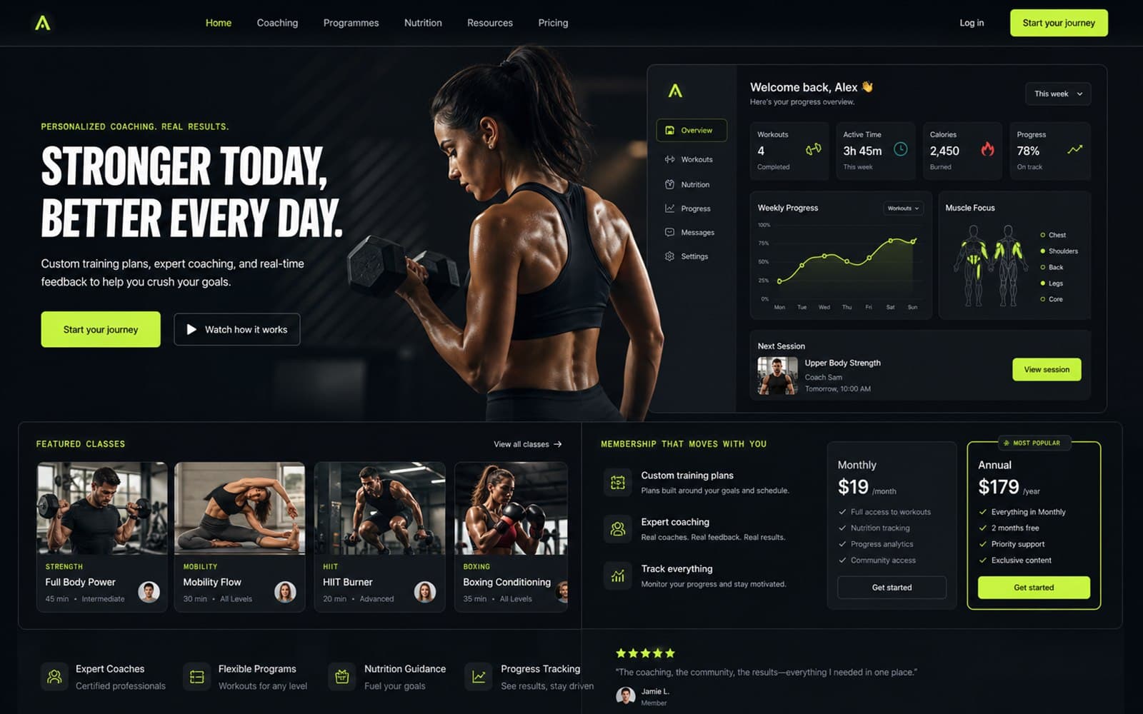 Plateforme coaching sportif